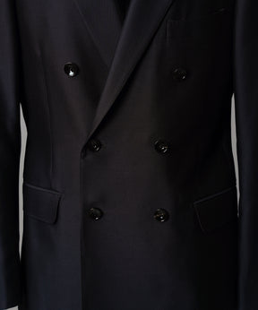 [26SS PRE-ORDER] Silk Wool Dress-Fit Peak Lapel 6B Double-breasted Jacket