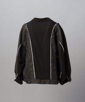 4种颜色Chambray可洗羊毛峰峰双胸夹克