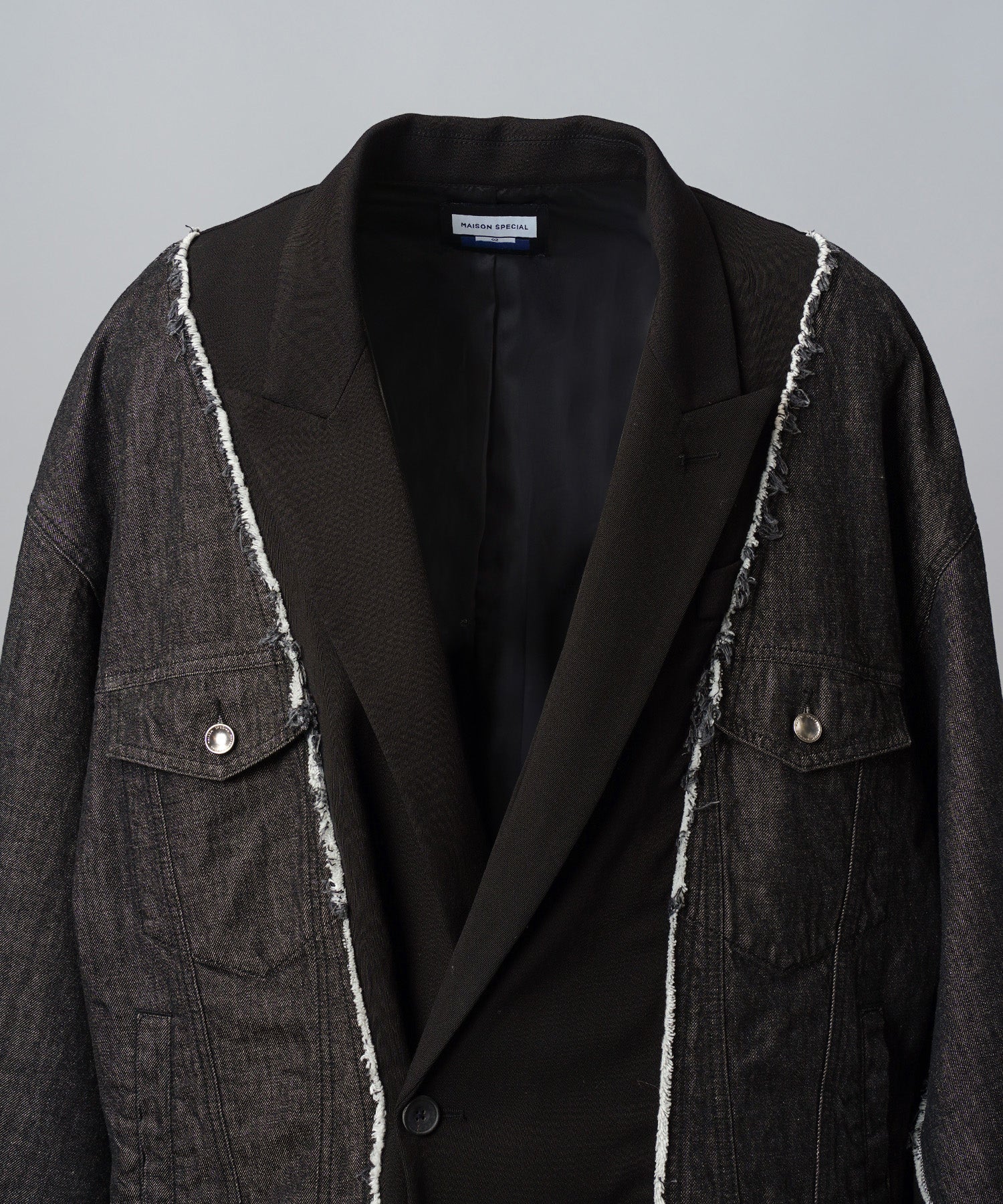 4种颜色Chambray可洗羊毛峰峰双胸夹克