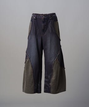 4 Colors Chambray Washable Wool Peaked Lapel Double Breasted Jacket