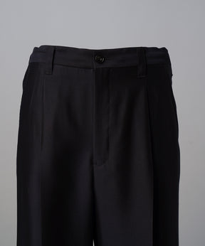[26SS PRE-ORDER] Clear Trichotine Two-tuck Prime-Wide Slacks