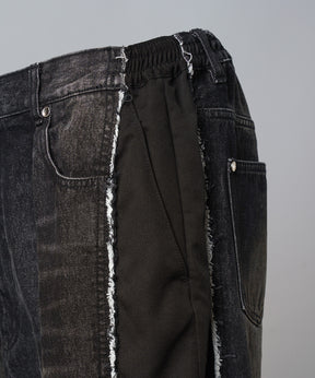 【26ss PRE-ORDER】Flower Patchwork Vintage Like Easy Sweat Pants