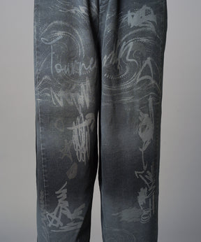 [26SS 预购] 花朵拼布复古休闲运动裤