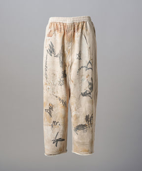 [26SS 预购] 花朵拼布复古休闲运动裤