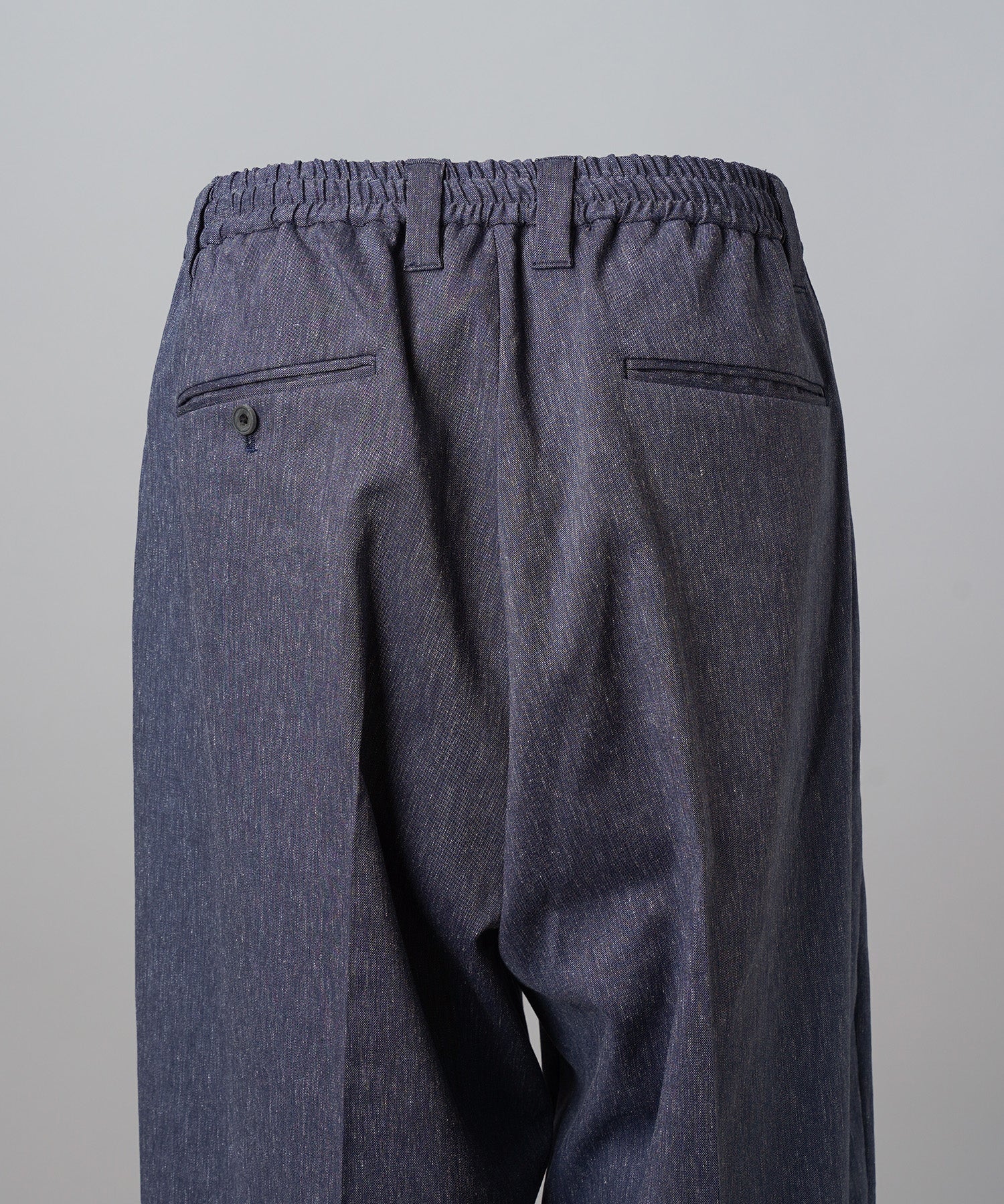 4 Colors Chambray Washable Wool Peaked Lapel Double Breasted Jacket