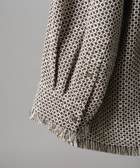 Italian Dead Stock Fabric Prime-Over Regular Collar Heavy-Weight Flannel Shirt Blouson