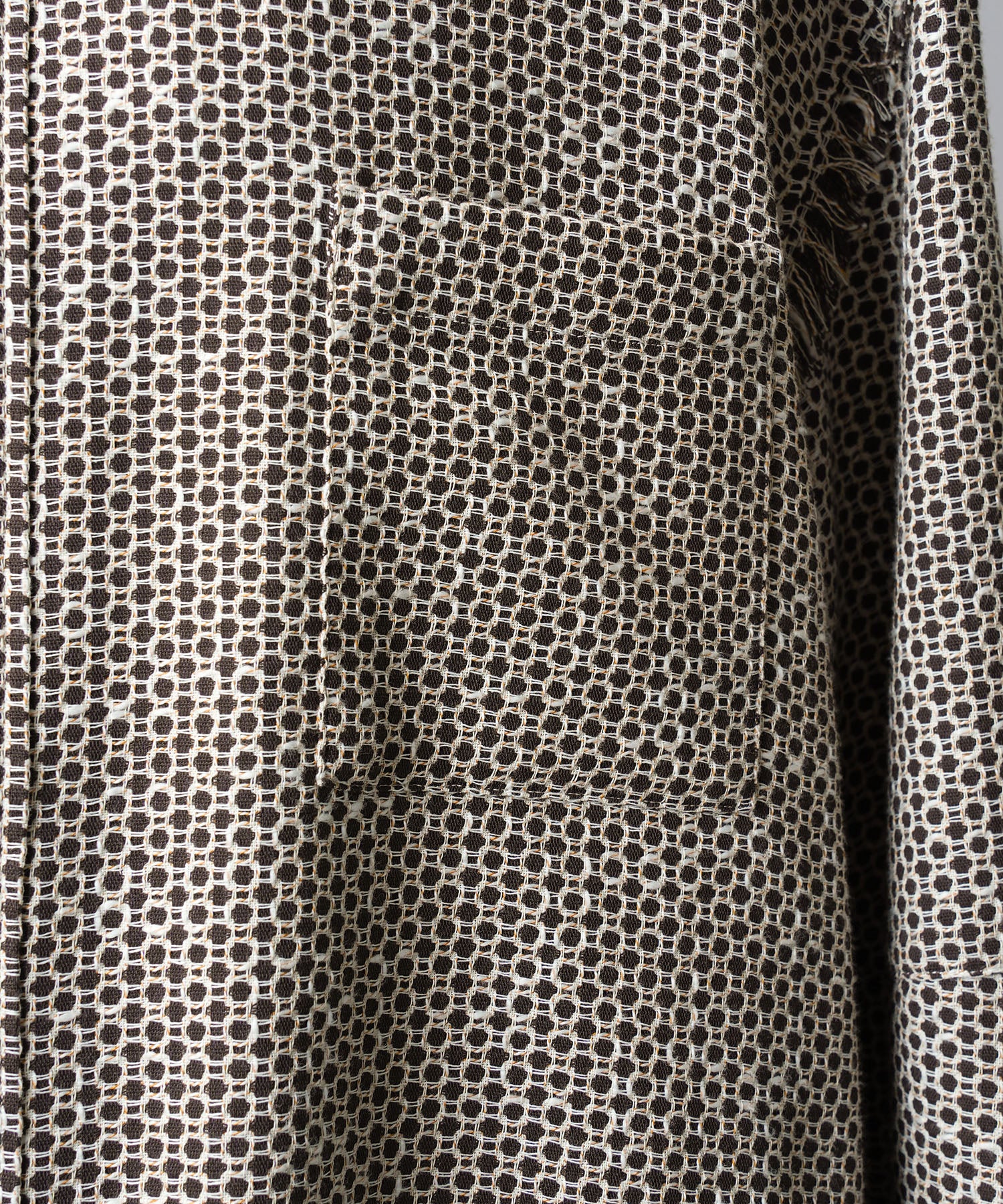 Italian Dead Stock Fabric Prime-Over Regular Collar Heavy-Weight Flannel Shirt Blouson