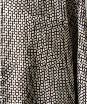 Italian Dead Stock Fabric Prime-Over Regular Collar Heavy-Weight Flannel Shirt Blouson