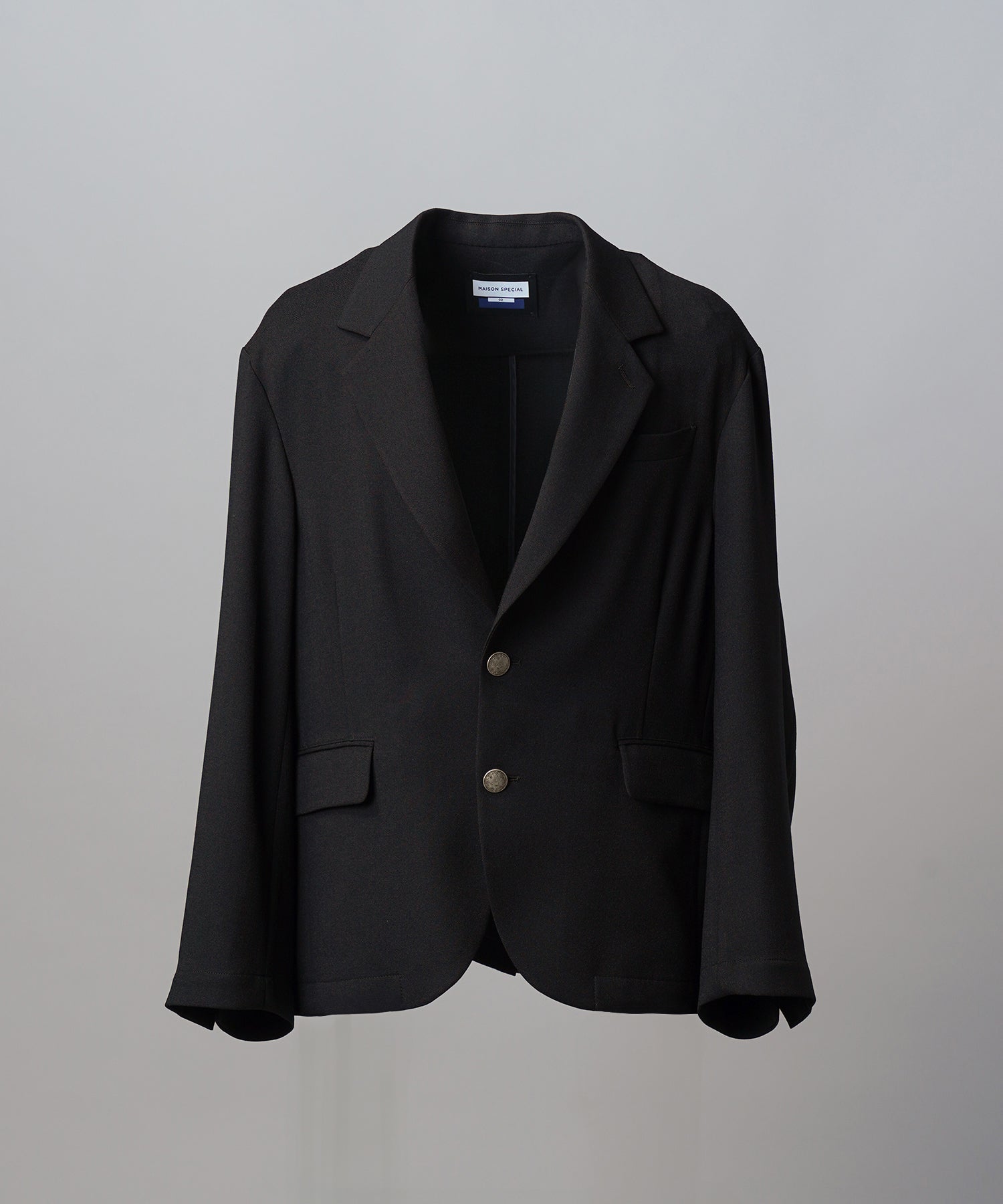 4 Colors Chambray Washable Wool Peaked Lapel Double Breasted Jacket