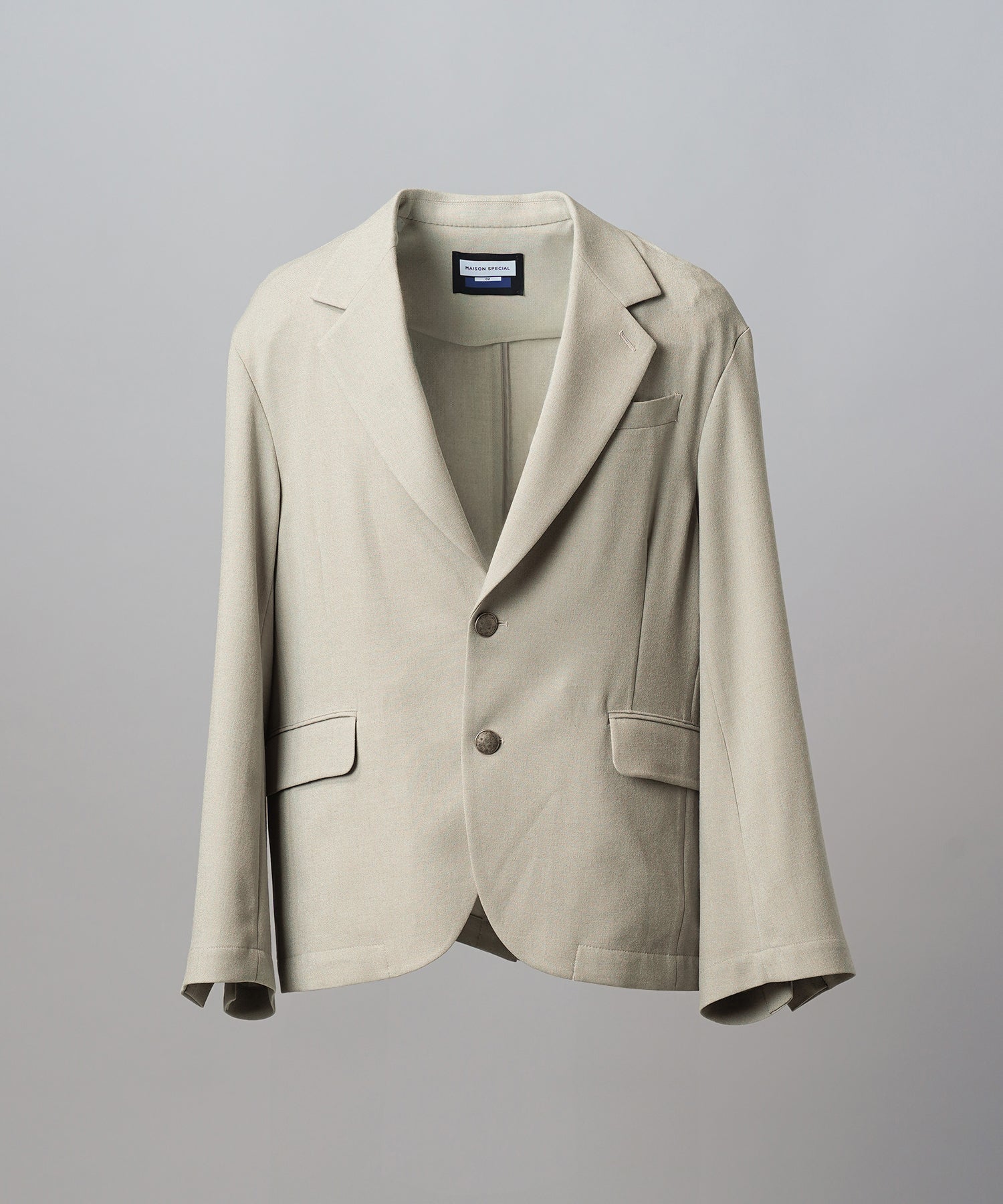 4 Colors Chambray Washable Wool Peaked Lapel Double Breasted Jacket