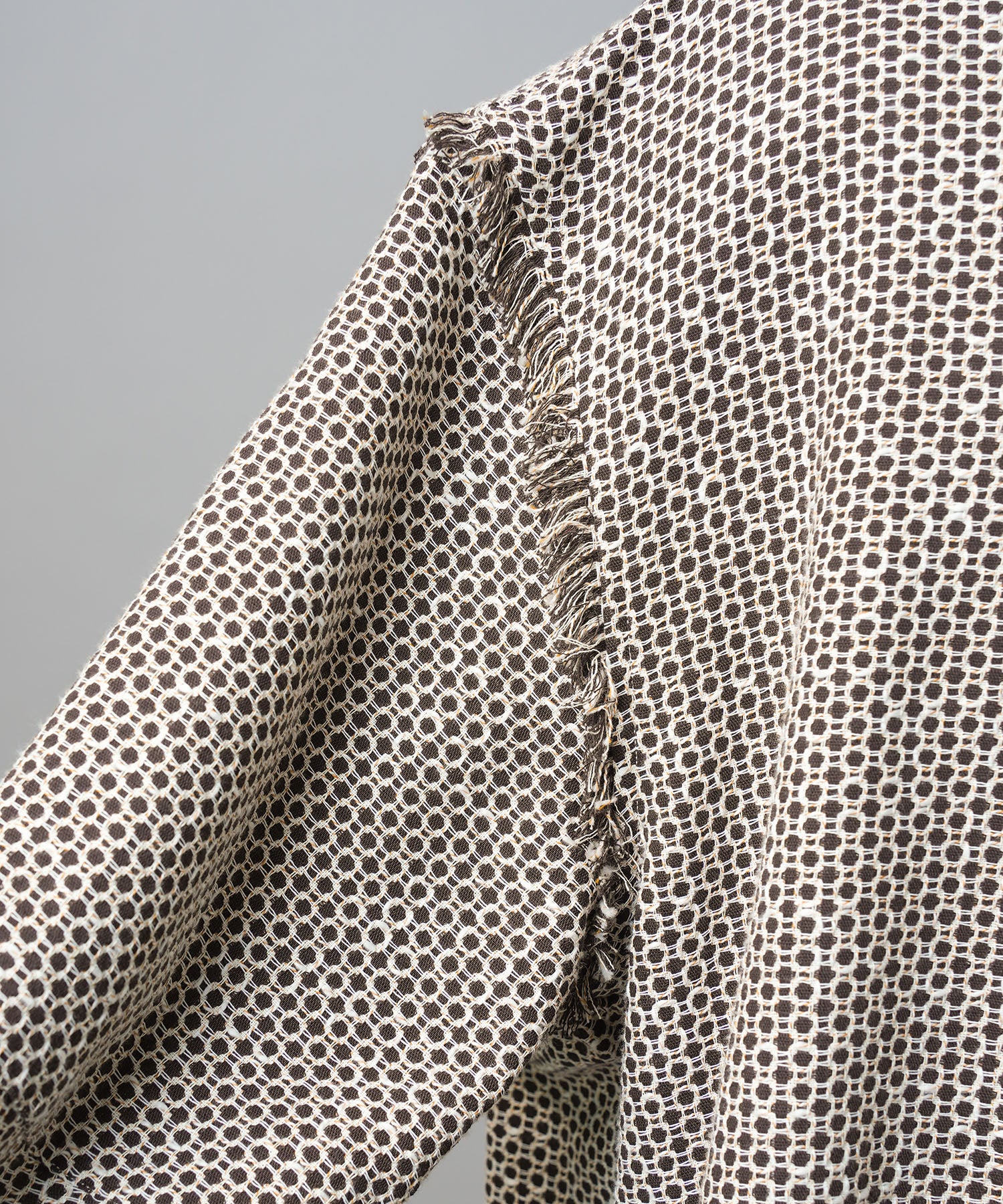 Italian Dead Stock Fabric Prime-Over Regular Collar Heavy-Weight Flannel Shirt Blouson