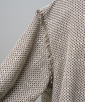 Italian Dead Stock Fabric Prime-Over Regular Collar Heavy-Weight Flannel Shirt Blouson