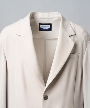 4 Colors Chambray Washable Wool Peaked Lapel Double Breasted Jacket