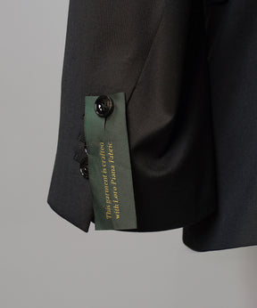 4 Colors Chambray Washable Wool Peaked Lapel Double Breasted Jacket