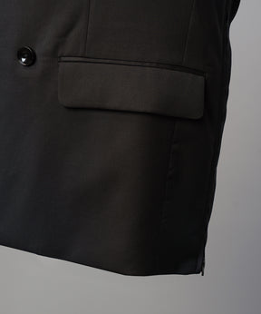 4种颜色Chambray可洗羊毛峰峰双胸夹克