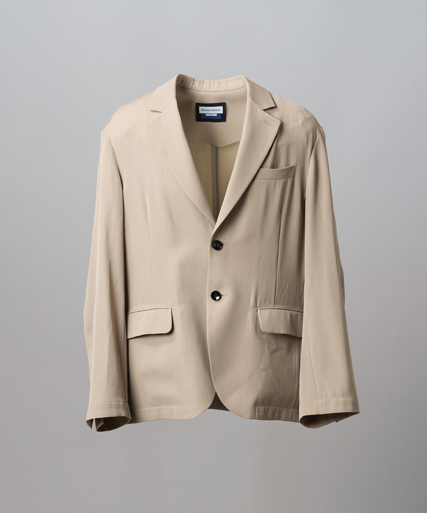 4 Colors Chambray Washable Wool Peaked Lapel Double Breasted Jacket