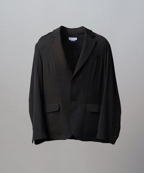 4 Colors Chambray Washable Wool Peaked Lapel Double Breasted Jacket