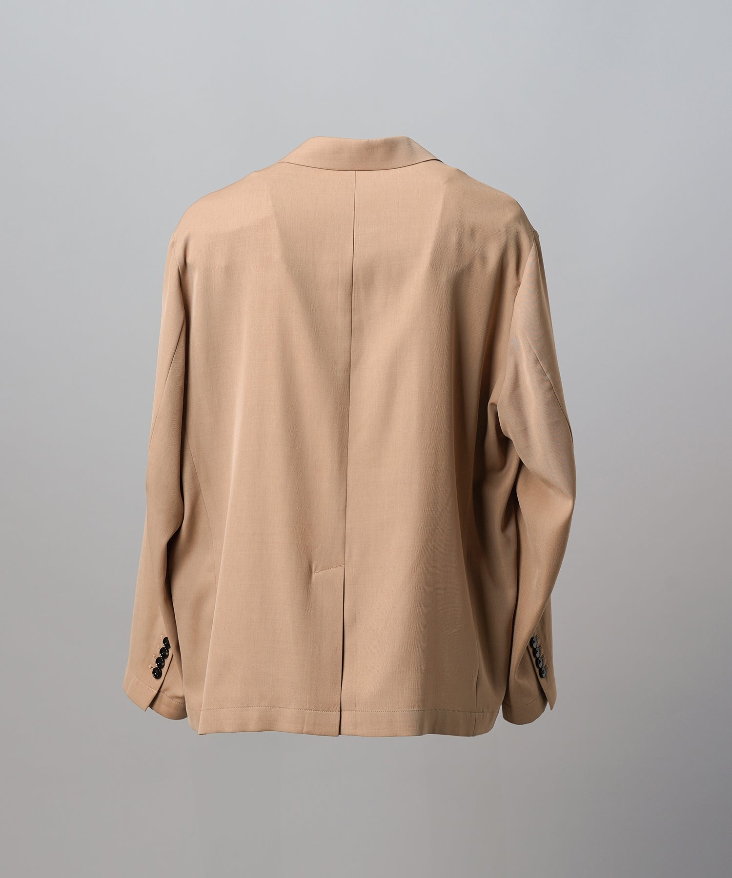 4 Colors Chambray Washable Wool Peaked Lapel Double Breasted Jacket