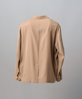 4 Colors Chambray Washable Wool Peaked Lapel Double Breasted Jacket