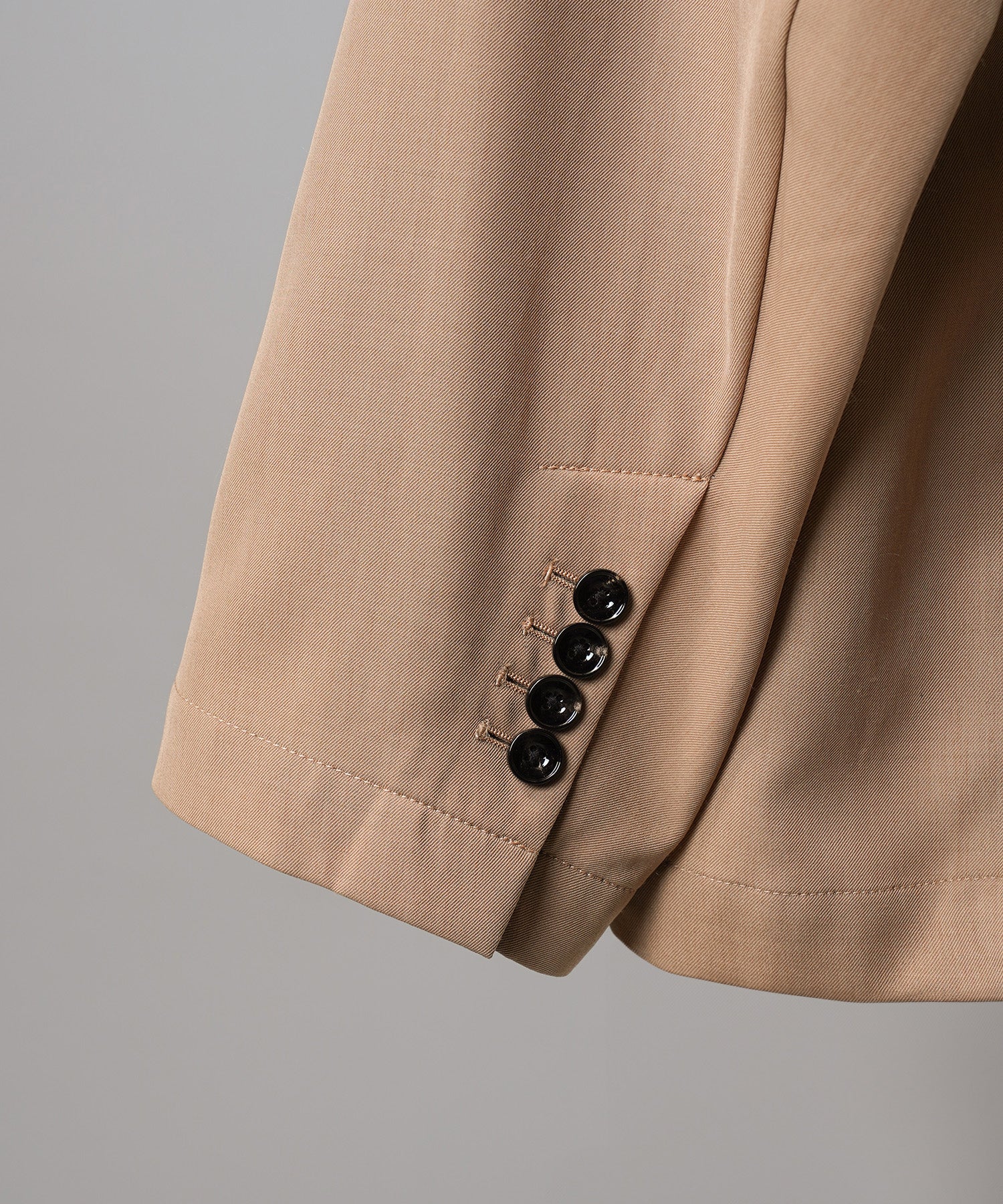 4 Colors Chambray Washable Wool Peaked Lapel Double Breasted Jacket