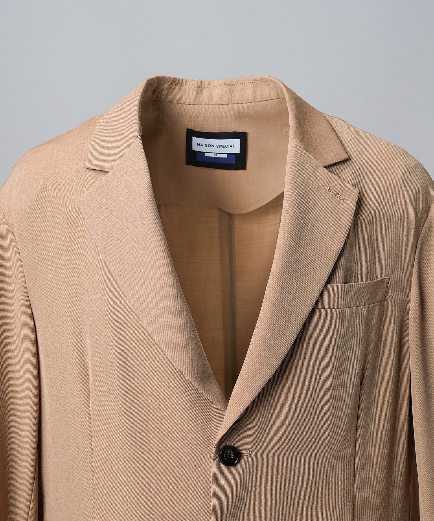 4 Colors Chambray Washable Wool Peaked Lapel Double Breasted Jacket