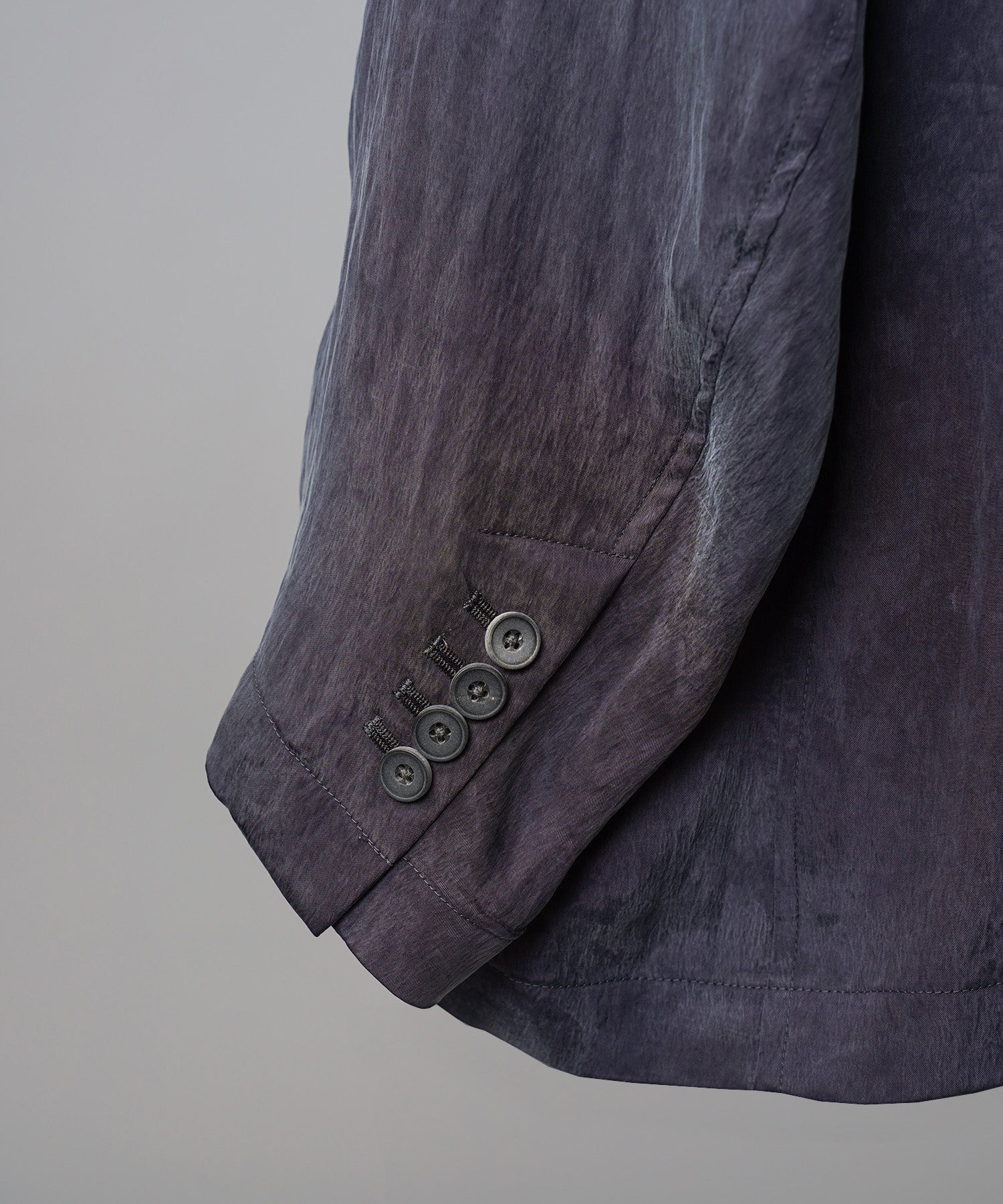 4 Colors Chambray Washable Wool Peaked Lapel Double Breasted Jacket