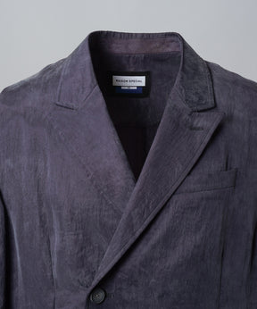 4 Colors Chambray Washable Wool Peaked Lapel Double Breasted Jacket