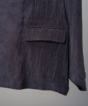 4 Colors Chambray Washable Wool Peaked Lapel Double Breasted Jacket