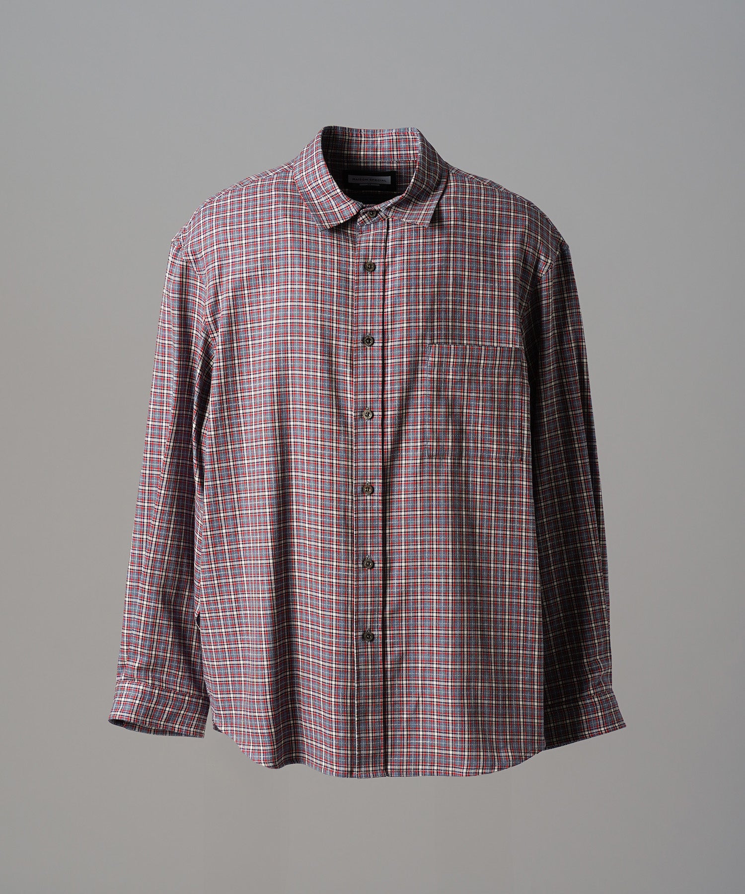 [Italian Dead Stock Fabric] Prime-Over Regular Collar Long Sleeve Shirt