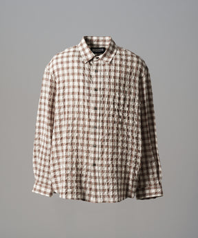 [Italian Dead Stock Fabric] Prime-Over Regular Collar Long Sleeve Shirt