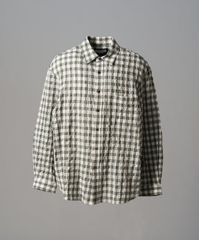 [Italian Dead Stock Fabric] Prime-Over Regular Collar Long Sleeve Shirt
