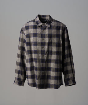 [Italian Dead Stock Fabric] Prime-Over Regular Collar Long Sleeve Shirt