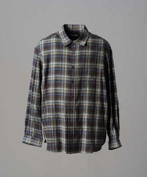 [Italian Dead Stock Fabric] Prime-Over Regular Collar Long Sleeve Shirt