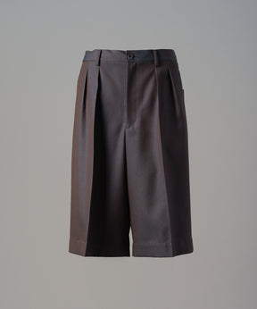 4 Colors Chambray Washable Wool Prime-Wide Shorts