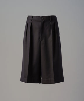 4 Colors Chambray Washable Wool Prime-Wide Shorts