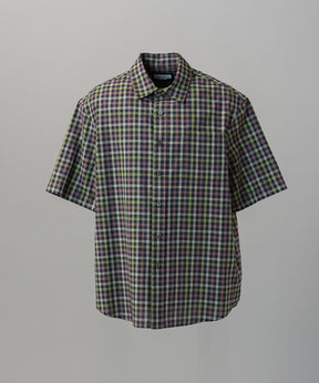 [Italian Dead Stock Fabric] Prime-Over Regular Collar Short Sleeve Shirt