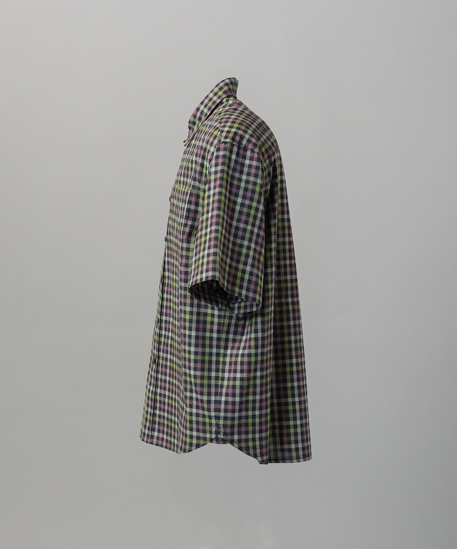 [Italian Dead Stock Fabric] Prime-Over Regular Collar Short Sleeve Shirt