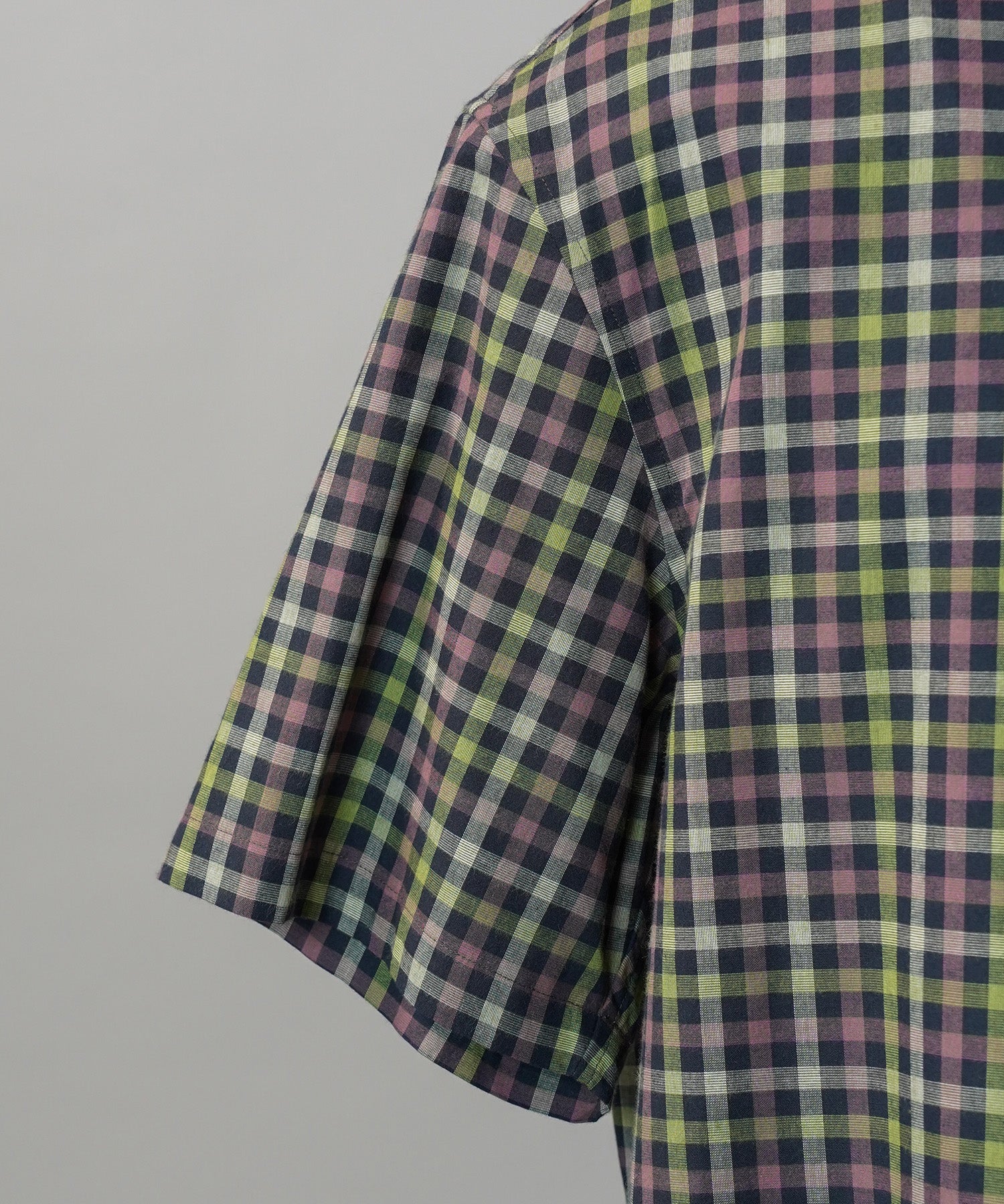 [Italian Dead Stock Fabric] Prime-Over Regular Collar Short Sleeve Shirt