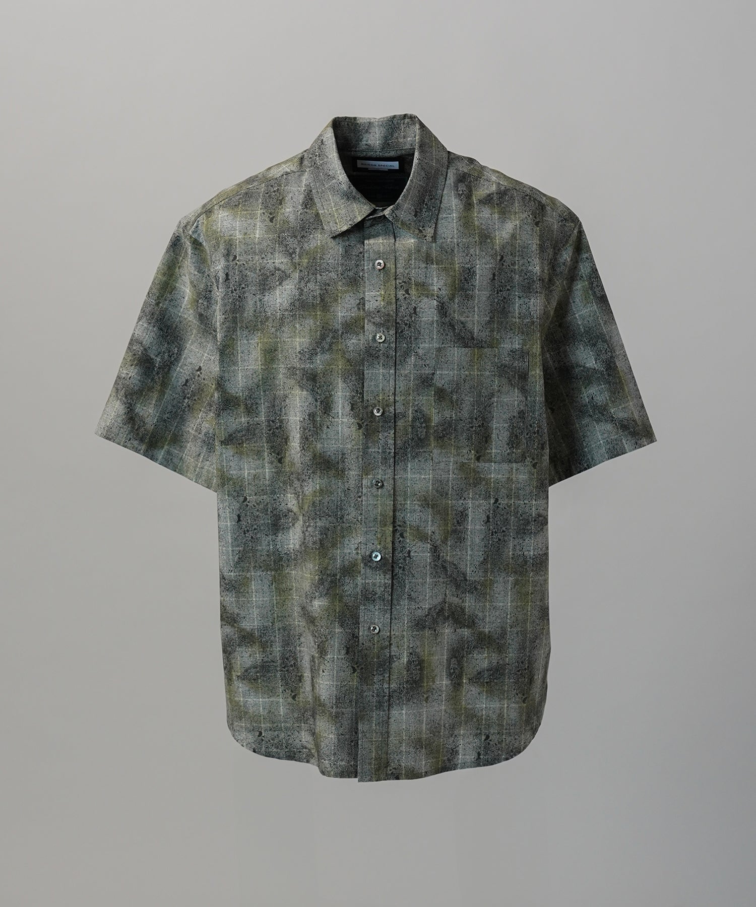 [Italian Dead Stock Fabric] Prime-Over Regular Collar Short Sleeve Shirt