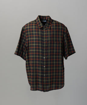 [Italian Dead Stock Fabric] Prime-Over Regular Collar Short Sleeve Shirt