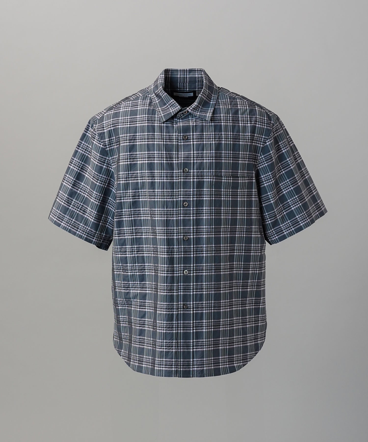 [Italian Dead Stock Fabric] Prime-Over Regular Collar Short Sleeve Shirt