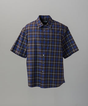 [Italian Dead Stock Fabric] Prime-Over Regular Collar Short Sleeve Shirt