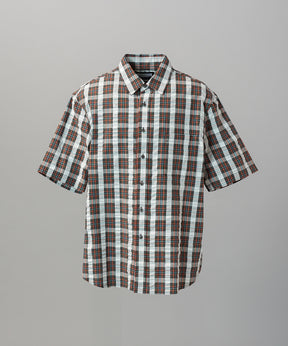 [Italian Dead Stock Fabric] Prime-Over Regular Collar Short Sleeve Shirt
