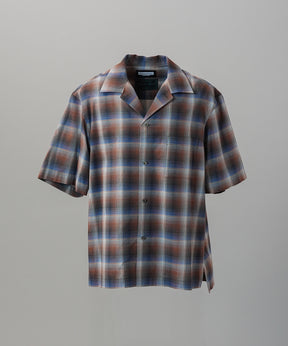 Italian Dead Stock Fabric Prime-Over Open Collar Short Sleeve Shirt