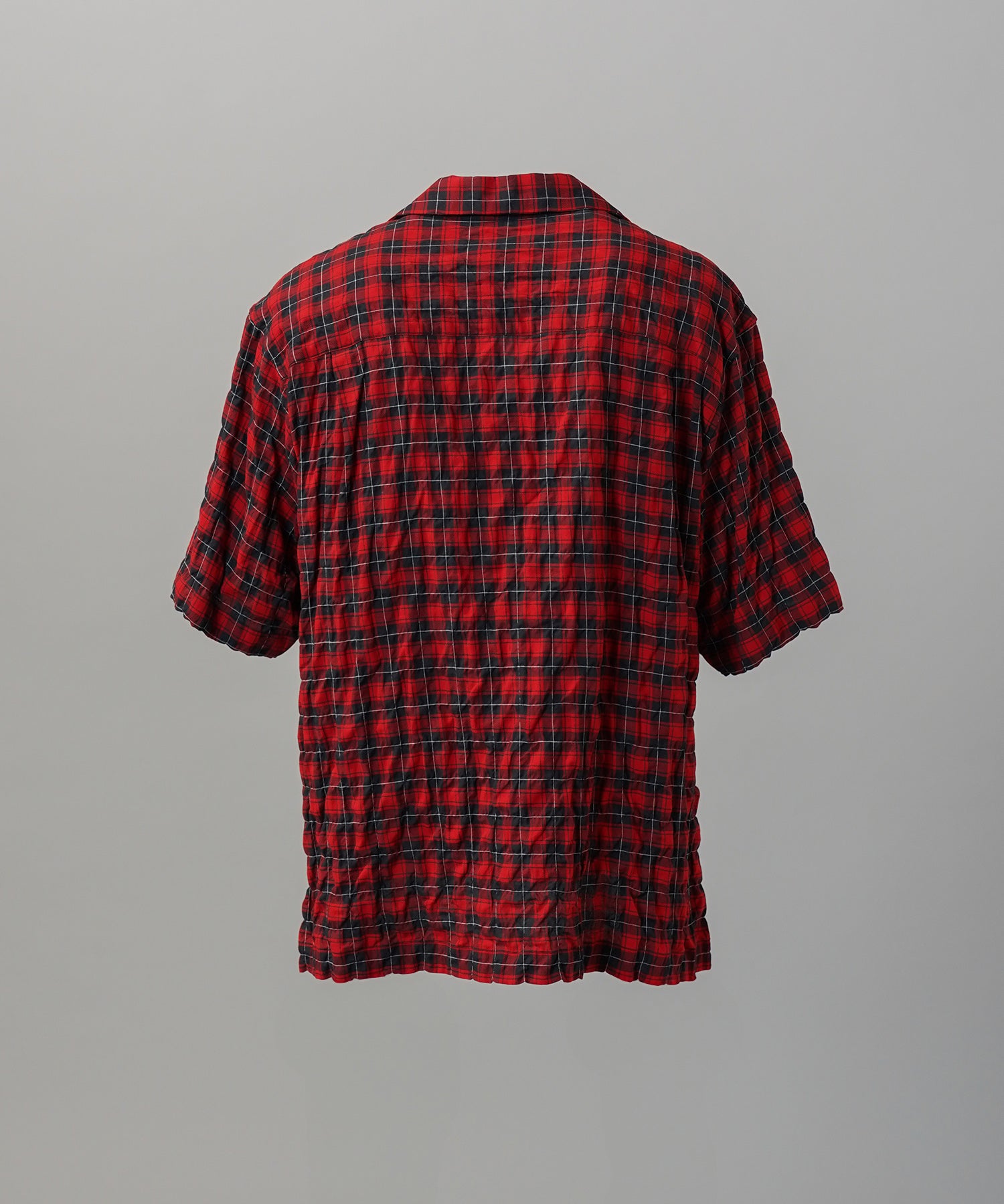 Italian Dead Stock Fabric Prime-Over Open Collar Short Sleeve Shirt
