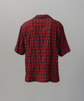 Italian Dead Stock Fabric Prime-Over Open Collar Short Sleeve Shirt