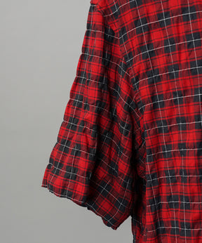 Italian Dead Stock Fabric Prime-Over Open Collar Short Sleeve Shirt