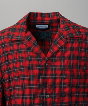 Italian Dead Stock Fabric Prime-Over Open Collar Short Sleeve Shirt