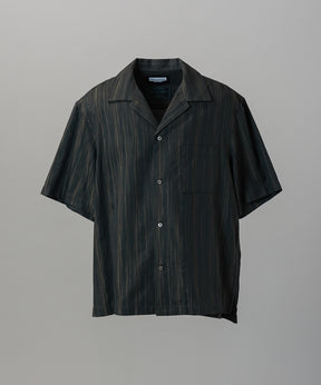 Italian Dead Stock Fabric Prime-Over Open Collar Short Sleeve Shirt