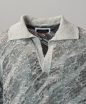 Cotton Bulky Acrylic Blend Prime-Over Gradation Dyeing Knit